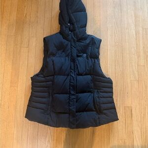 Ororo Black Puffer heated Vest with Hood